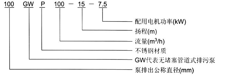 立式管道排污泵——立式管道排污泵結構圖